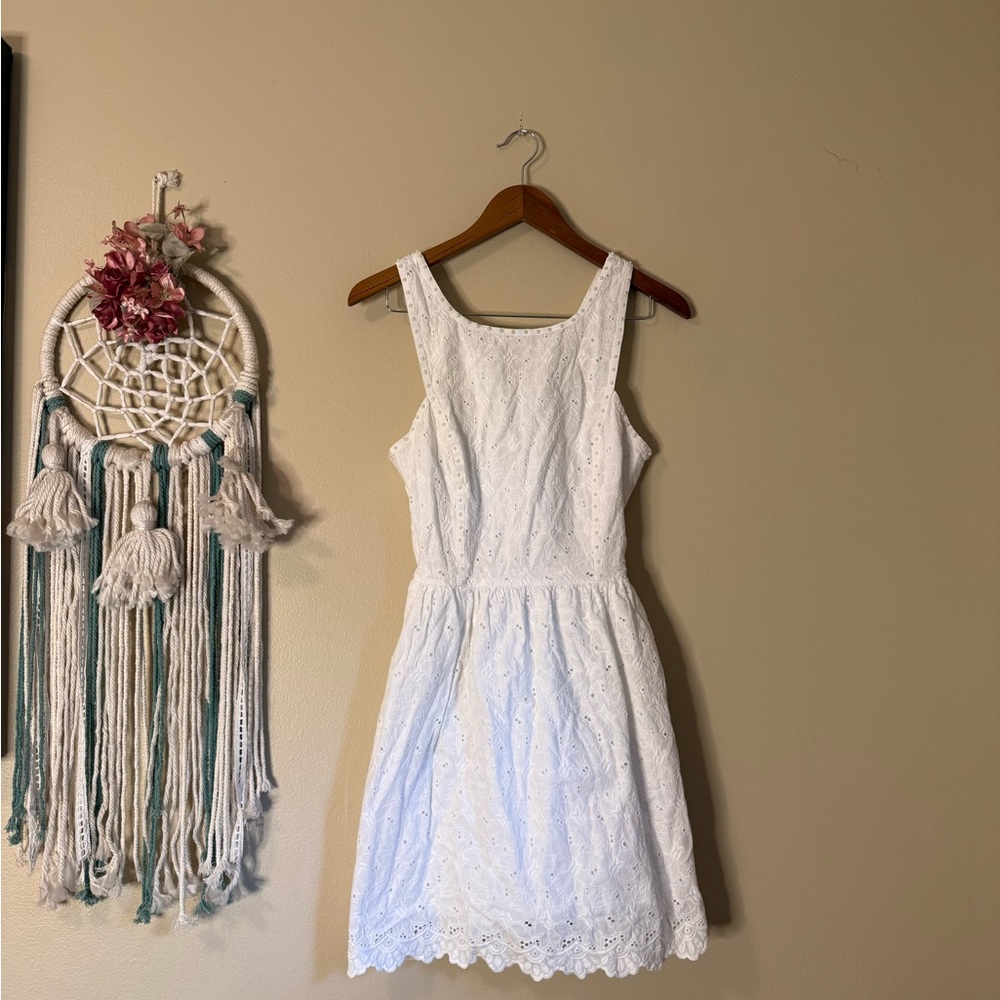 Lilly Pulitzer Resort Eyelet Pearl Dress White Size 4